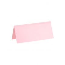 10 Marque-places rectangle rose clair - Couleur Rose
