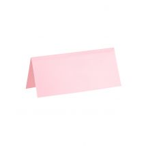 10 Marque-places rectangle rose clair - Couleur Rose