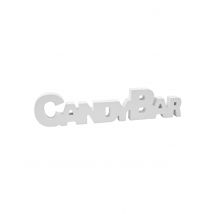 Déco de table en bois Candy Bar blanc 27 cm - Couleur Blanc