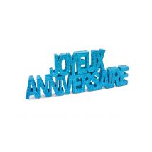 Décoration table Joyeux anniversaire turquoise - Couleur Bleu