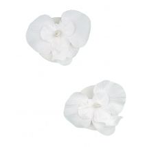 2 Orchidées flottantes blanches 6 x 8 cm - Couleur Blanc