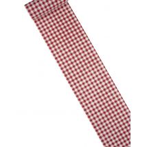Chemin de table lin vichy 15 cm x 5 m - Couleur Rouge