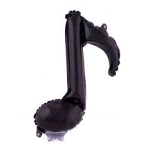 Ballon aluminium géant note de musique 45 x 33 cm - Couleur Noir