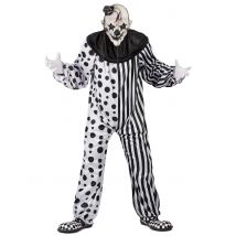 Déguisement clown monstrueux noir et blanc pour Adulte - Couleur Noir - Taille M