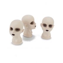 Décorations têtes de poupées cadavériques - Couleur Blanc