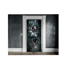 Décoration de porte pour Halloween 46x152 cm - Couleur Gris
