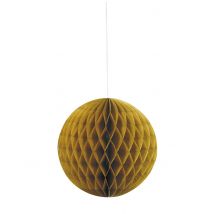 Boule papier alvéolée dorée - Couleur Or