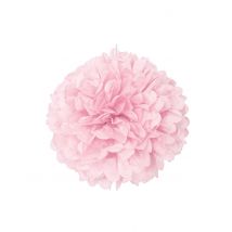 Pompon rose en papier 40 cm - Couleur Rose