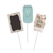 3 Pics centre de table Mr et Mrs - Couleur Multicolore