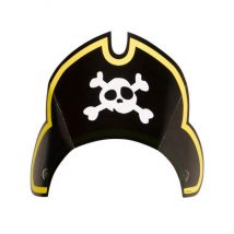 8 Chapeaux de pirate en carton - Couleur Noir