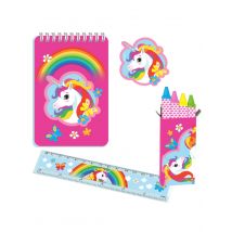 Set Papeterie 20 pièces Licorne - Couleur Rose
