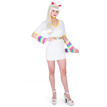 Déguisement Licorne mythique pour Femme - Couleur Blanc - Taille L
