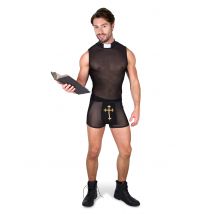 Déguisement prêtre pécheur pour Homme - Couleur Noir - Taille L