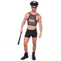 Déguisement policier coquin pour Homme - Couleur Noir - Taille M