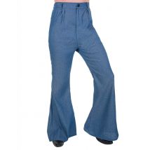 Pantalon disco pattes d'éléphant couleur Jeans pour Homme - Couleur Bleu - Taille L