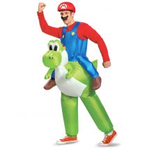 Déguisement gonflable Mario sur Yoshi Nintendo pour Adulte - Couleur Vert