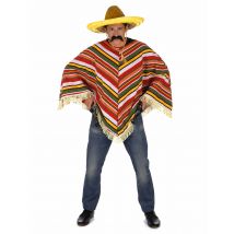 Poncho mexicain pour Adulte - Couleur Multicolore