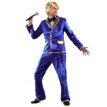 Déguisement chanteur disco bleu pour Homme - Couleur Bleu - Taille XL