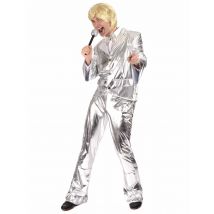 Déguisement Disco Argent brillant pour Homme - Couleur Argent - Taille L