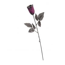 Rose noire et violette pailletée - Couleur Noir