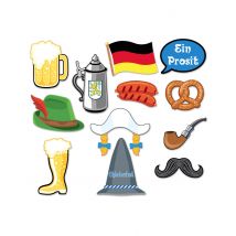 Kit photobooth Fête de la bière 12 accessoires - Couleur Multicolore
