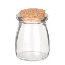 Petit pot en verre avec bouchon liège 7 cm - Couleur Transparent