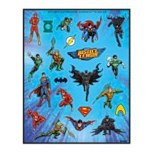 4 Feuilles de stickers Justice League - Couleur Multicolore