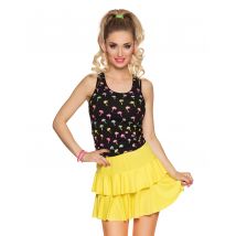 Jupe à volants jaune fluo pour Adulte - Couleur Jaune