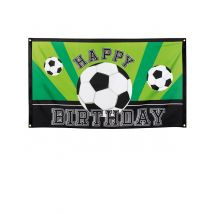 Bannière Happy birthday Foot party 90 X 150 cm - Couleur Vert