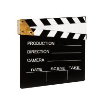 Décoration clap de cinéma 28 x 28,5 cm - Couleur Noir