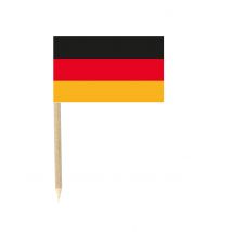 Lot de 50 drapeaux mini-piques Allemagne 3 x 5 cm - Couleur Multicolore