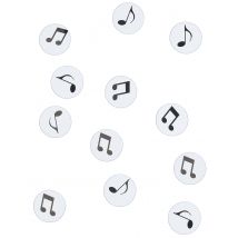 150 confettis de table Note de Musique - Couleur Blanc