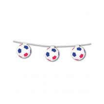 Guirlande papier ignifugé Ballons bleu blanc rouge 3m20 - Couleur Blanc