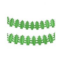 Guirlande papier ignifugé sapin vert 4,5 m - Couleur Vert