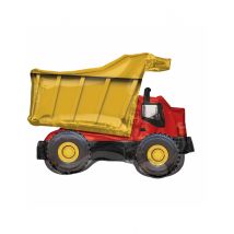 Ballon aluminium camion de chantier 81 x 63 cm - Couleur Rouge
