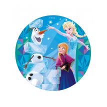 Disque azyme La Reine des Neiges 20 cm - Couleur Bleu