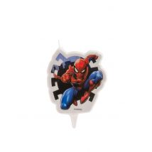 Bougie anniversaire Spiderman 7,5 cm - Couleur Rouge