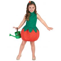Déguisement robe fraise pour Fille - Couleur Rouge - Taille 3 - 4 ans (XS)