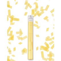 Tube lanceur de confettis rectangle jaune 27 cm - Couleur Jaune