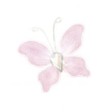 10 Petits papillons décoratifs rose 2 x 3 cm - Couleur Rose
