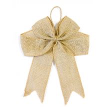Nœud en toile de jute 20cm - Couleur Ivoire