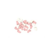 32 Confettis de table Pieds de pour Bébé rose et blanc 10 g - Couleur Rose