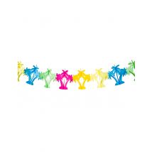 Guirlande papier Palmiers multicolores 4 m - Couleur Multicolore