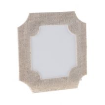 6 Marque-place en papier et coton en forme de Cadre 6 x 6 cm - Couleur Blanc