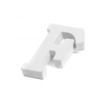 Petite lettre F en bois blanc 5 cm - Couleur Blanc