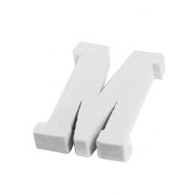 Petite lettre M en bois blanc 5 cm - Couleur Blanc