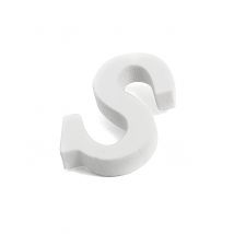 Petite lettre S en bois blanc 5 cm - Couleur Blanc