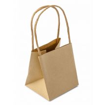 6 Sacs à cadeaux en Kraft 9 x 8 x 10 cm - Couleur Marron