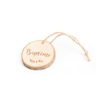 4 Rondins de bois Baptême 4 cm - Couleur Bois
