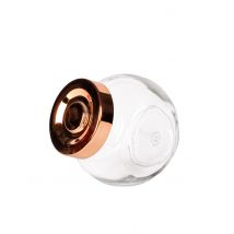 Petit pot en verre avec couvercle rose gold 8 cm - Couleur Rose
